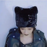 Harajuku Punk Gothic Cross Cat Ears Beret